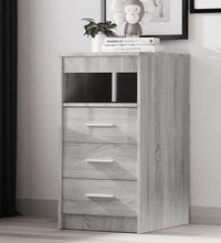 Sideboard mit Schubladen Grau Sonoma 40x50x76 cm Holzwerkstoff