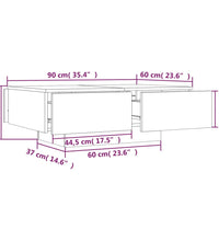 Couchtisch Braun Eichen-Optik 90x60x31 cm Holzwerkstoff