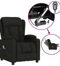 Massagesessel Elektrisch Schwarz Stoff