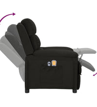 Massagesessel Elektrisch Schwarz Stoff