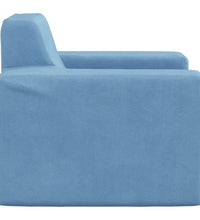 Kindersofa Blau Weich Plüsch