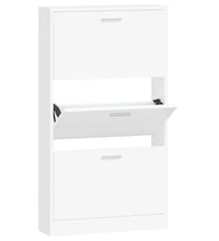 Schuhschrank Weiß 59x17x108 cm Holzwerkstoff