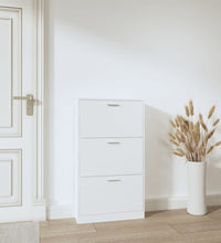 Schuhschrank Weiß 59x17x108 cm Holzwerkstoff