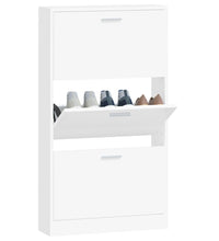 Schuhschrank Weiß 59x17x108 cm Holzwerkstoff