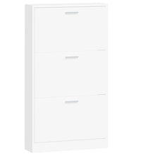 Schuhschrank Weiß 59x17x108 cm Holzwerkstoff