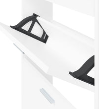 Schuhschrank Weiß 59x17x108 cm Holzwerkstoff