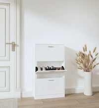 Schuhschrank Weiß 59x17x108 cm Holzwerkstoff
