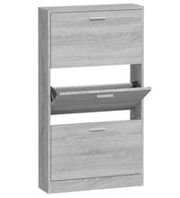 Schuhschrank Grau Sonoma 59x17x108 cm Holzwerkstoff