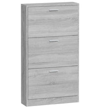 Schuhschrank Grau Sonoma 59x17x108 cm Holzwerkstoff