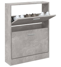 Schuhschrank Betongrau 59x17x81 cm Holzwerkstoff