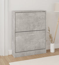 Schuhschrank Betongrau 59x17x81 cm Holzwerkstoff