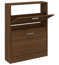 Schuhschrank Braun Eichen-Optik 59x17x81 cm Holzwerkstoff