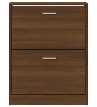 Schuhschrank Braun Eichen-Optik 59x17x81 cm Holzwerkstoff