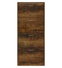 Schuhschrank Räuchereiche 63x24x147 cm Holzwerkstoff