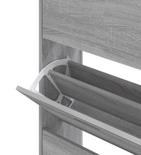 Schuhschrank Grau Sonoma 63x24x147 cm Holzwerkstoff