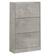 Schuhschrank Betongrau 63x24x103 cm Holzwerkstoff