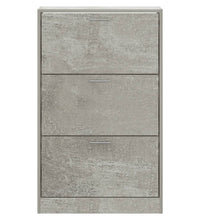 Schuhschrank Betongrau 63x24x103 cm Holzwerkstoff