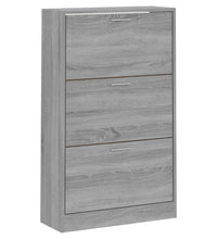 Schuhschrank Grau Sonoma 63x24x103 cm Holzwerkstoff