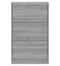 Schuhschrank Grau Sonoma 63x24x103 cm Holzwerkstoff
