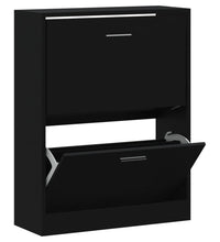 Schuhschrank Schwarz 63x24x81 cm Holzwerkstoff