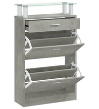 Schuhschrank Betongrau 63x24x104 cm Holzwerkstoff