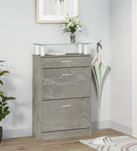 Schuhschrank Betongrau 63x24x104 cm Holzwerkstoff