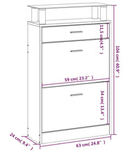 Schuhschrank Hochglanz-Weiß 63x24x104 cm Holzwerkstoff