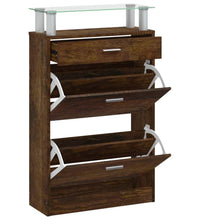 Schuhschrank Räuchereiche 63x24x104 cm Holzwerkstoff