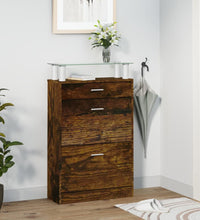 Schuhschrank Räuchereiche 63x24x104 cm Holzwerkstoff