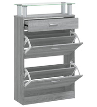 Schuhschrank Grau Sonoma 63x24x104 cm Holzwerkstoff