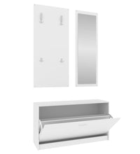 3-tlg. Flurmöbel-Set Weiß Holzwerkstoff