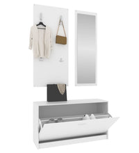 3-tlg. Flurmöbel-Set Weiß Holzwerkstoff