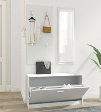 3-tlg. Flurmöbel-Set Weiß Holzwerkstoff