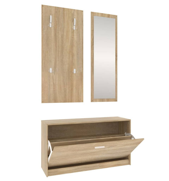3-tlg. Flurmöbel-Set Sonoma-Eiche Holzwerkstoff