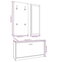3-tlg. Flurmöbel-Set Sonoma-Eiche Holzwerkstoff