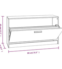 Schuhbank Betongrau 80x24x45 cm Holzwerkstoff