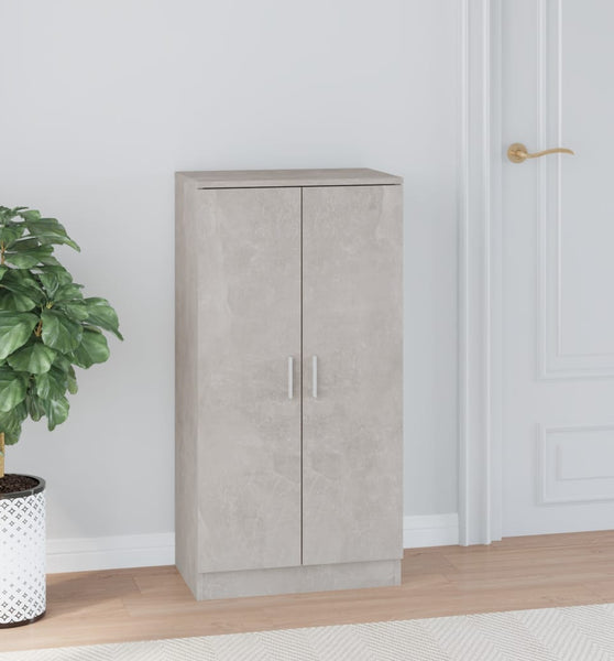 Schuhschrank Betongrau 55x35x108 cm Holzwerkstoff