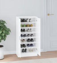 Schuhschrank Hochglanz-Weiß 55x35x108 cm Holzwerkstoff