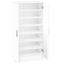 Schuhschrank Hochglanz-Weiß 55x35x108 cm Holzwerkstoff