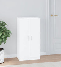 Schuhschrank Hochglanz-Weiß 55x35x108 cm Holzwerkstoff