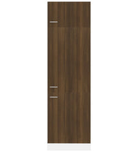Kühlumbauschrank Braun Eichen-Optik 60x57x207 cm Holzwerkstoff