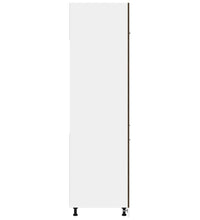 Kühlumbauschrank Braun Eichen-Optik 60x57x207 cm Holzwerkstoff