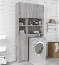 Badezimmerschrank Grau Sonoma 32x25,5x190 cm Holzwerkstoff