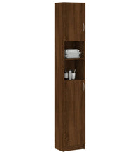 Badezimmerschrank Braun Eiche 32x25,5x190 cm Holzwerkstoff