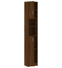 Badezimmerschrank Braun Eiche 32x25,5x190 cm Holzwerkstoff