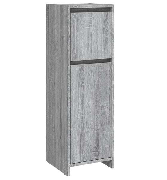 Badschrank Grau Sonoma 30x30x95 cm Holzwerkstoff