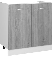 Spülenunterschrank Grau Sonoma 80x46x81,5 cm Holzwerkstoff