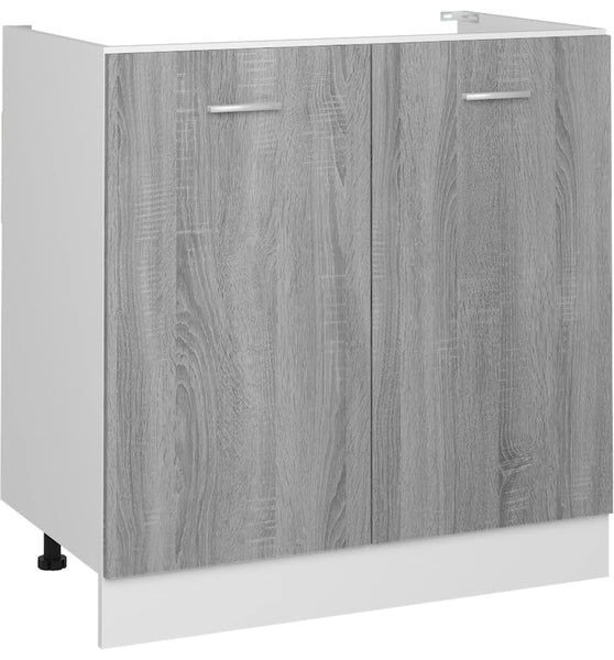 Spülenunterschrank Grau Sonoma 80x46x81,5 cm Holzwerkstoff