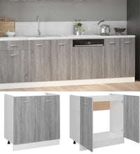 Spülenunterschrank Grau Sonoma 80x46x81,5 cm Holzwerkstoff