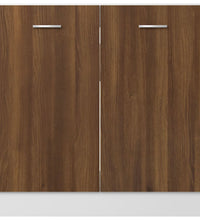 Spülenunterschrank Braun Eiche-Optik 80x46x81,5cm Holzwerkstoff